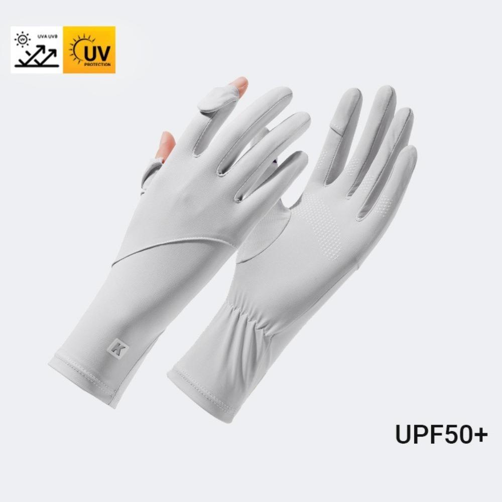 New Touch Screen Ice Silk Gloves Anti-UV Highly Elastic Sunscreen Gloves Non-slip Breathable Riding Driving Gloves Summer