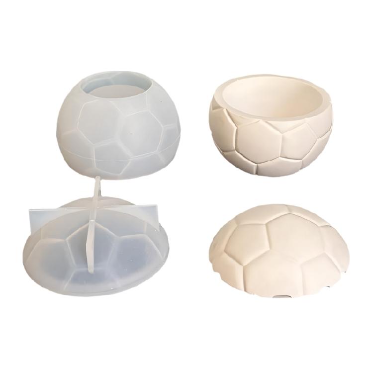 Stampo in Silicone Traslucido per Progetti di Tazze a Forma di Palla Sportiva, Forma Divisa per Espositori in Resina e Artigianato in Gesso Fai-da-te