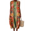 Sleeveless dress new pleated large version loose casual round neck D printing source