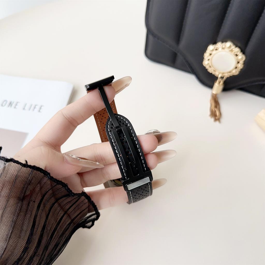 Ersatzarmband für Apple Watch Serie 10 9 8 7 SE 6 5 4 3 2 1 42mm 41mm 40mm 38mm Magnetverschluss Echtes Leder Uhrenarmband