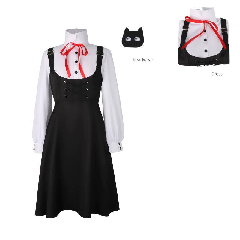 Supernatural Action Team Mia Cosplay Dress With Polyester Fabric For Anime Game Role Play