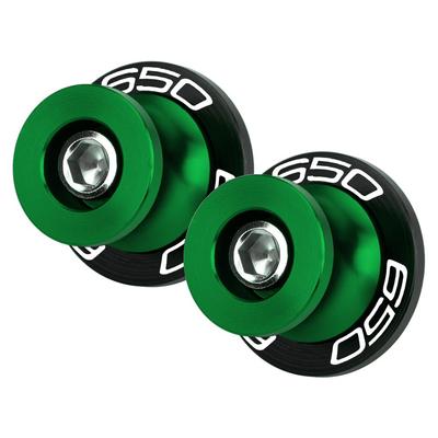 MotHeart M8 Swing Arm Bobbin Compatible Z650RS 2022-2024 Paddock Stand Shock Absorption Protective Slider Z650rs Part (Green)