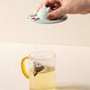 Cartoon Silicone Cup Covers Cute Tea Bag Mug Topper Food Grade Heat-Resistant Mugs Cover Multi-Function Fun Animal Cup Lid with Phone Stand & Tea Bag