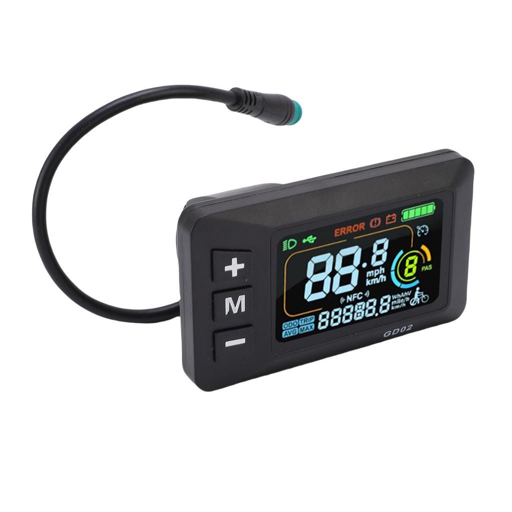 Electric Bike LCD Display High Definition Backlit Color Screen Water Proof Connector Electric Scooter Display Panel
