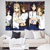 Cute Anime Maid Girls Tapestry Wall Hanging Kawaii Japanese Pink Illustration Fun Aesthetic Wall Art Bedroom Dorm Decor