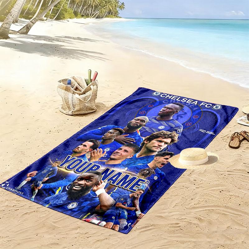 Custom Chelsea Print Beach Towel, Large Soft Quick Dry Towel for Beach Camping Swimming