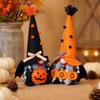 Festive Table Decor Halloween Plush Gnome Decoration Spooky Orange Black Boo Pumpkin Swedish Tomte Seasonal Accents Figurine Elf Dwarf Ornaments for