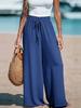 2026 Women's Casual Wide-Leg Pants - Comfortable Solid Color Fashion Style