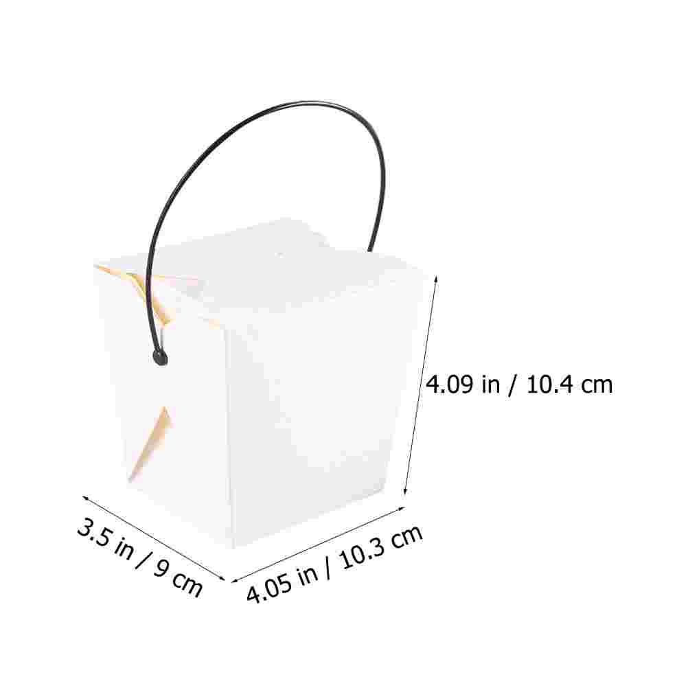 20 Pcs Portable Take out Snack Boxes High Grade Paper Food Containers for Chinese Take Out Baked Fried Snacks Safe for Popcorn