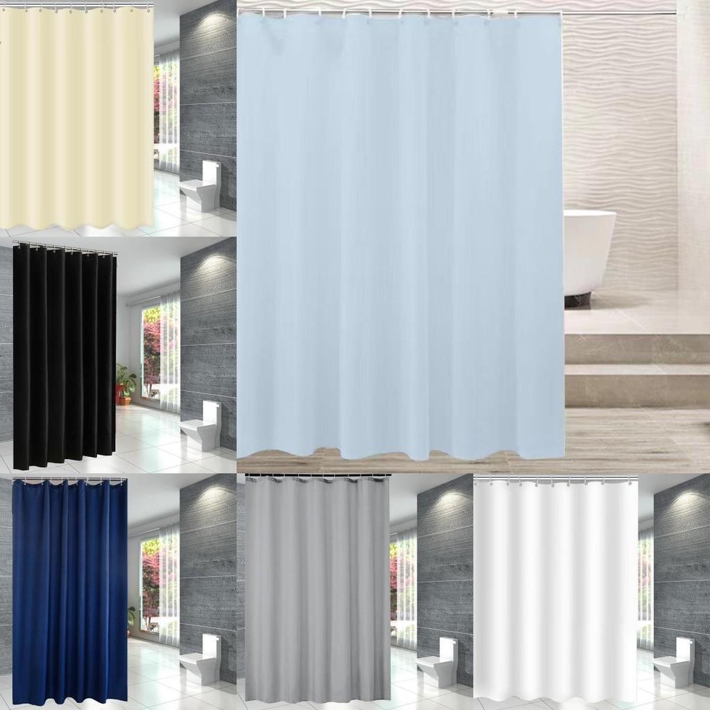 Luxurious Polyester Waterproof Shower Curtain With Hooks In Minimalist Modern Design