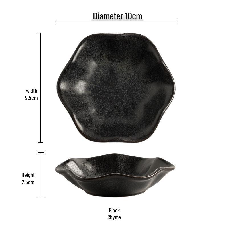 Japanese Lotus Leaf Soy Sauce & Vinegar Seasoning Dish - Small Underglaze Plate for Hot Pot & Barbecue