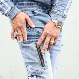 Musashino Uniform TAKAYA Cargo Pants, Highly Stretchable Work Denim, Gran Cisco All-Season Line Denim, GC-A812-Eco (Size 4L, IS-Ice Special)