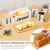 3/4Pcs Bread Bin Tea Coffee Sugar Canisters Set Iron Bread Box Tea Coffee Canisters with Bamboo Lids for Kitchen Bakery and Home