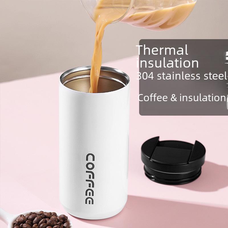 Tragbarer Isolier-Kaffeebecher aus Edelstahl für Damen, für Studenten und Paare