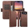iPhone 17 Pro/Samsung Magnetic Leather Flip Case with Wireless Charging, Card Slot, and Stand