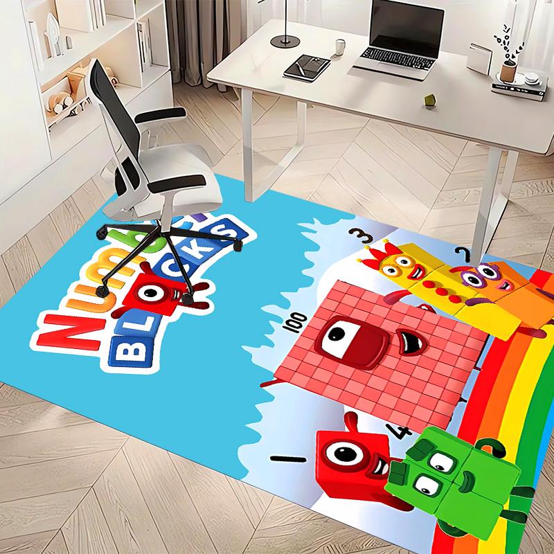 Tappeto Assorbente Lavabile Stampato Numberblocks, Tappetini Antiscivolo per Bagno, Tappeti da Cucina, Tappetino Yoga, Ingresso Soggiorno, Tappeti da Campeggio Picnic