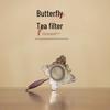 Alloy Butterfly Light Tea Infuser: New Chinese Style Carved, Anti-scalding Tea Strainer