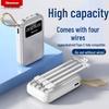 Newmine 10000mAh Power Bank with Built-in Cable
