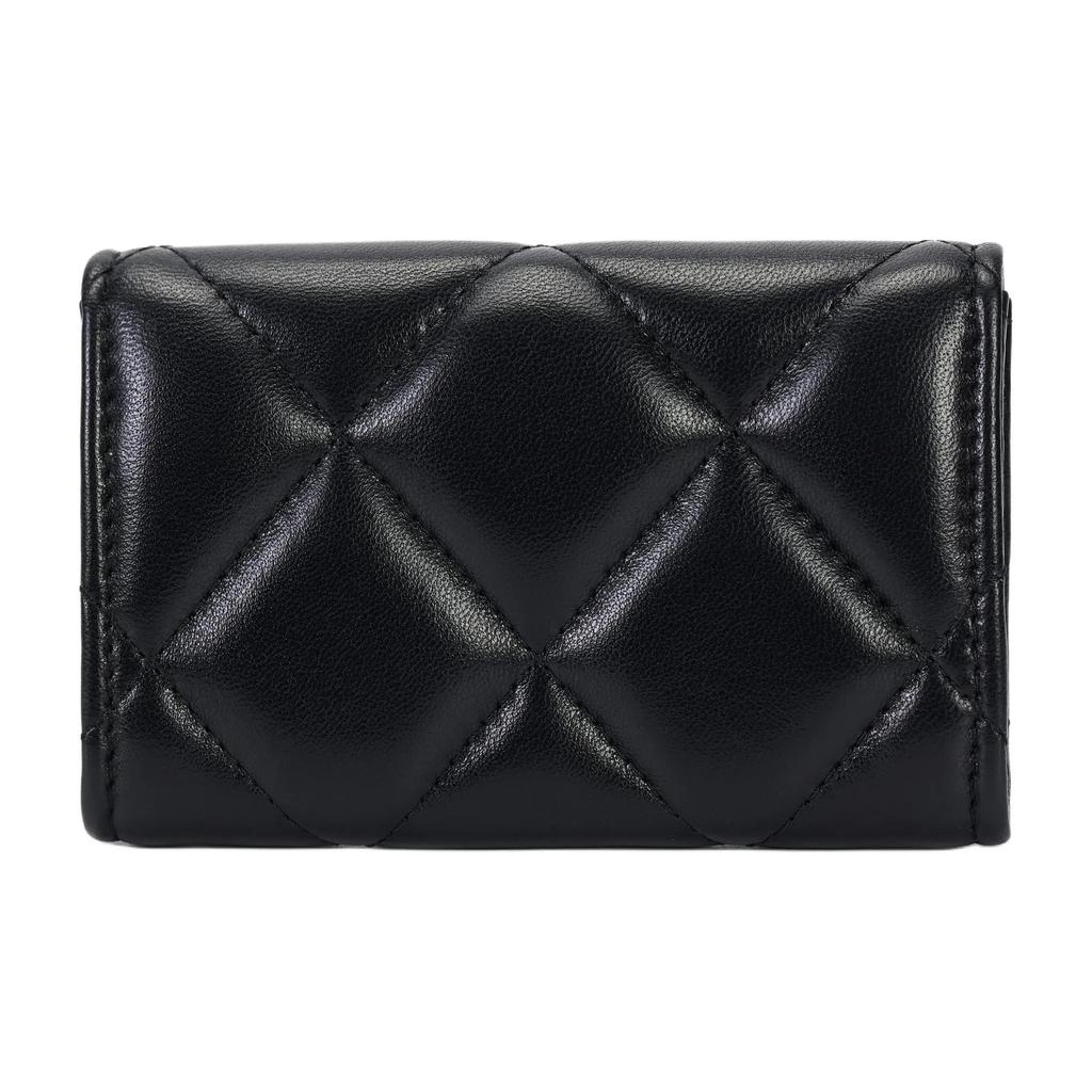 CHANEL 19Bag Logo  diamond pattern  lambskin  card holder and card bag  women's style  black