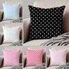 Casual Solid Colored Small Wavepattern Design Cushion Cover Throw Pillow Cover Hidden Button Durable Polyester Chair Cushion