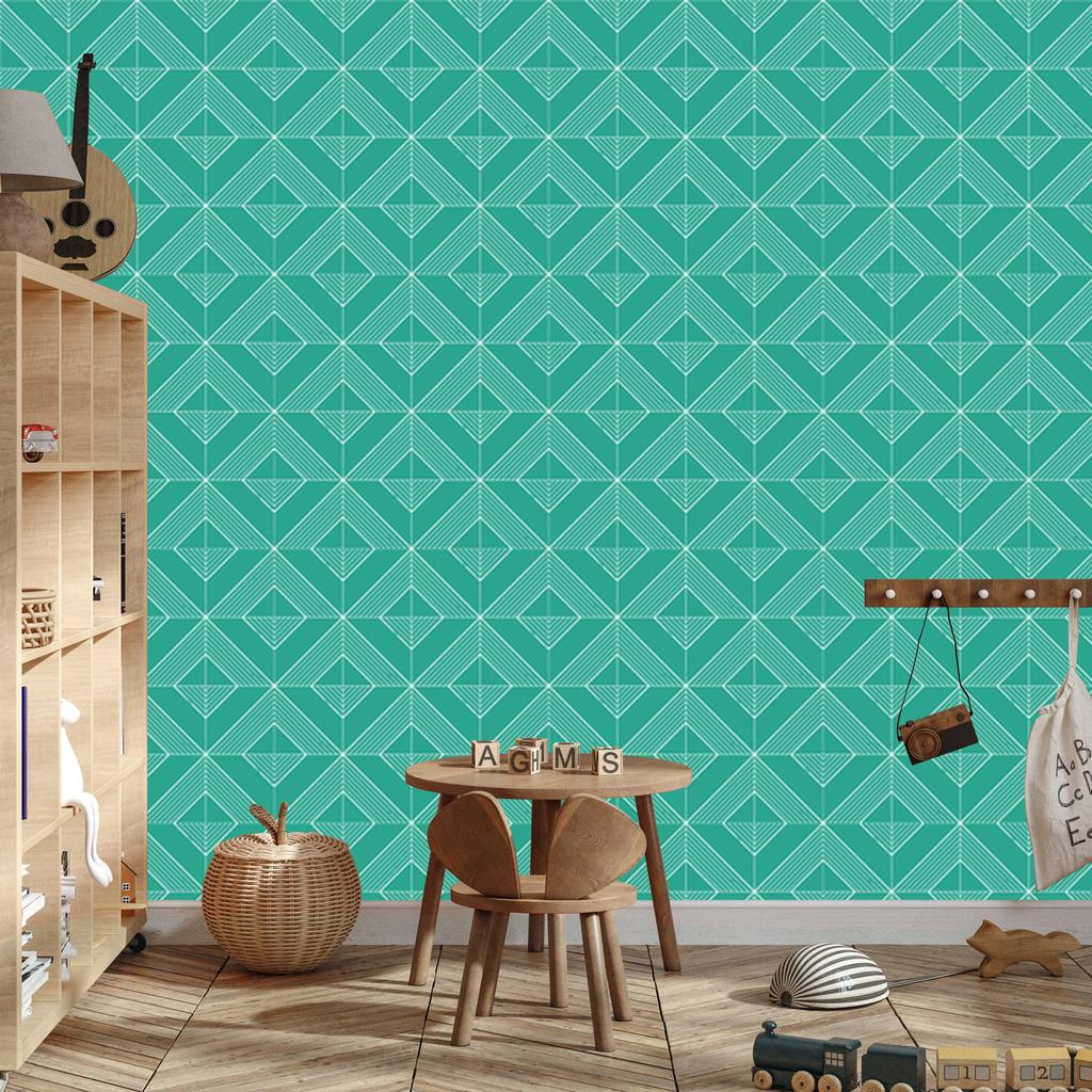 Geometric Sea Rhombus Wallpaper for Living Room and Bedroom 50x1000