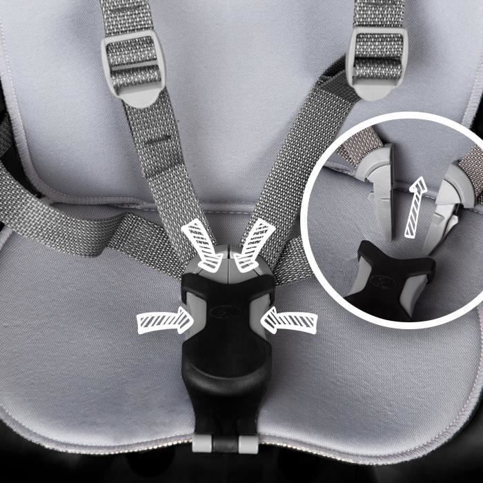 Campela siège enfant vélo pour enfant - 2 en 1 à installer sur porte -bagage ou sur le cadre, siège velo enfant arriere, CA0060GRY