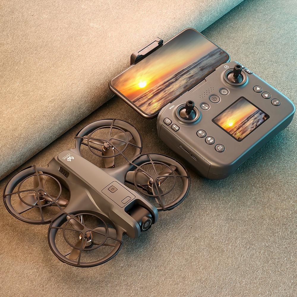 Original MINI V666 Max Drone 5.5 in Large Screen 4K Professional WIFI 5G Dron Obstacle Avoidance Brushless Altitude Headless Mode RC Quadcopter Toys