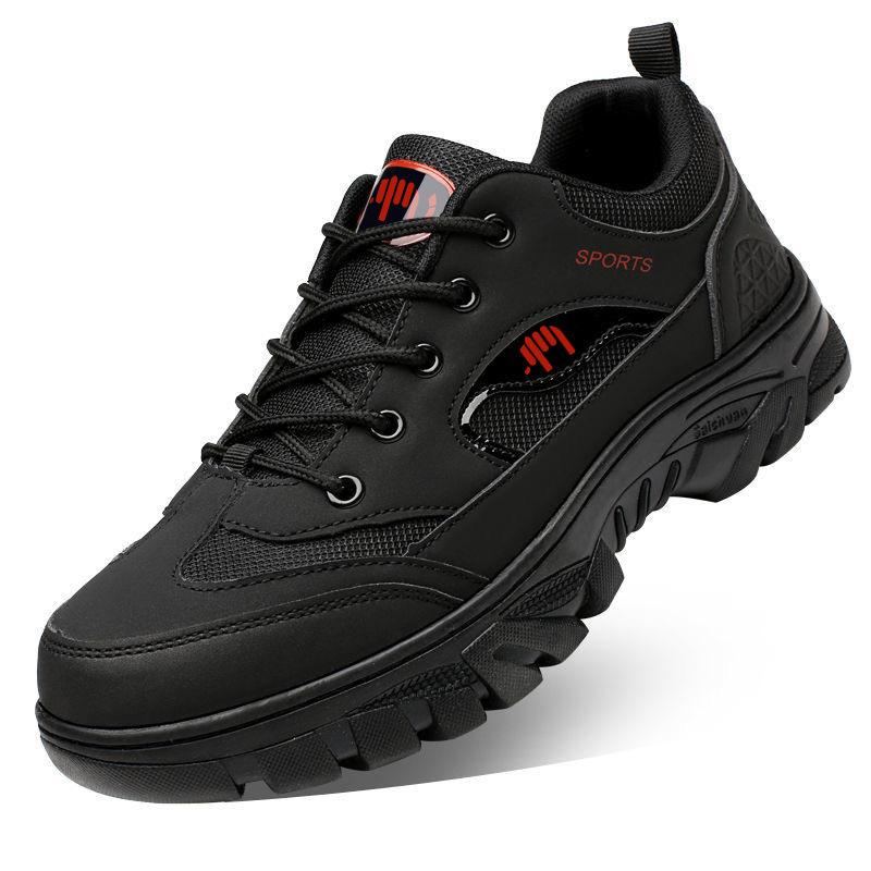 New hiking shoes labor insurance shoes men's wide head outdoor waterproof and non-slip shoes wear-resistant hiking shoes versatile