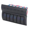 Electrical Switch Panel 6 Gang Pre Wired Blue LED Switch Control Panel with Overload Protector for B