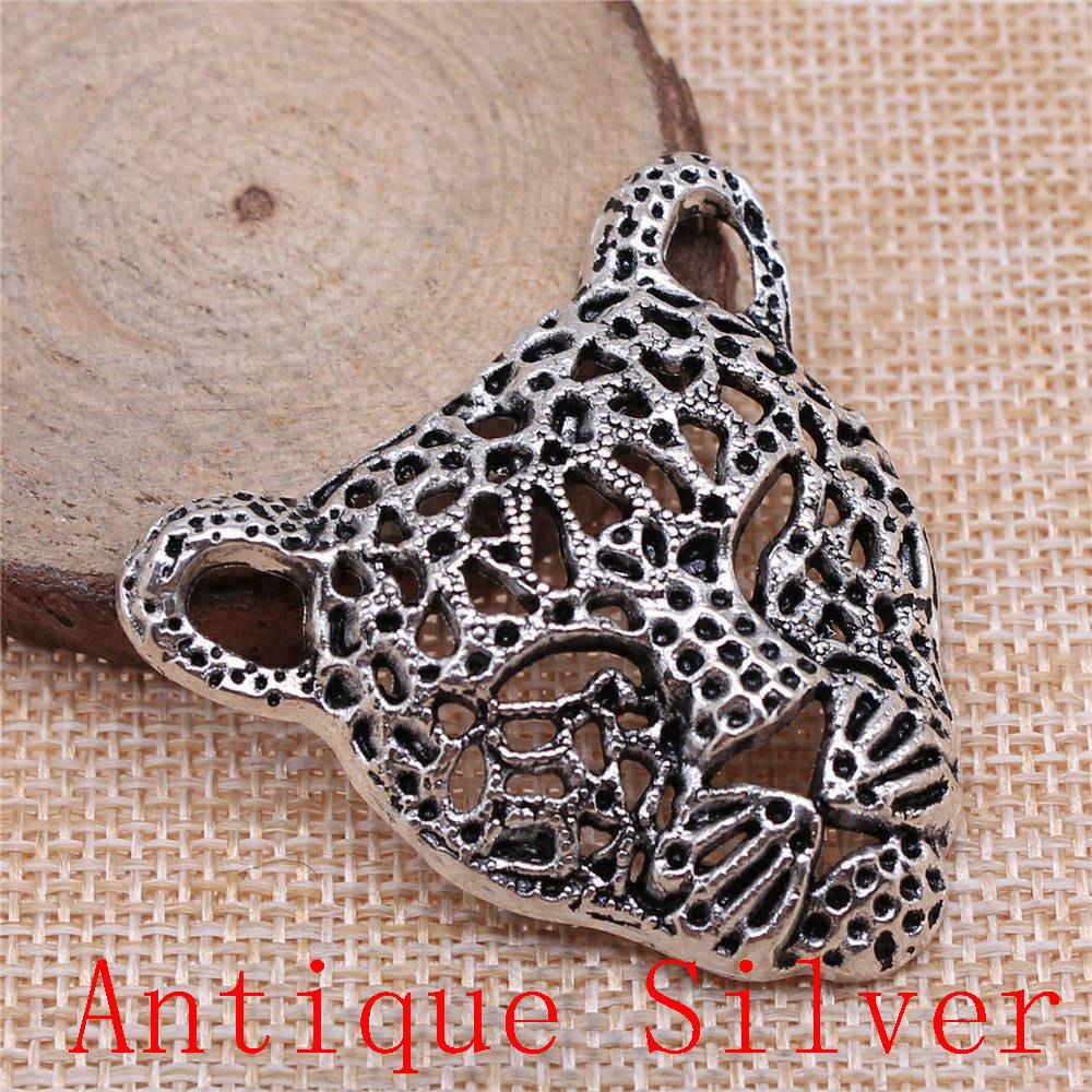 Tiger Lion Wolf Fox Charms Pendant For Bracelet Necklace Jewelry Making Craft Findings