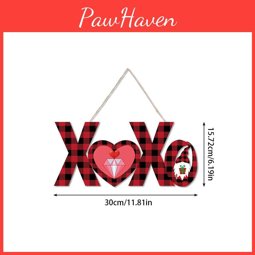 Heart Flower Paper Door Hanger Party Decor For Valentines Day Celebration