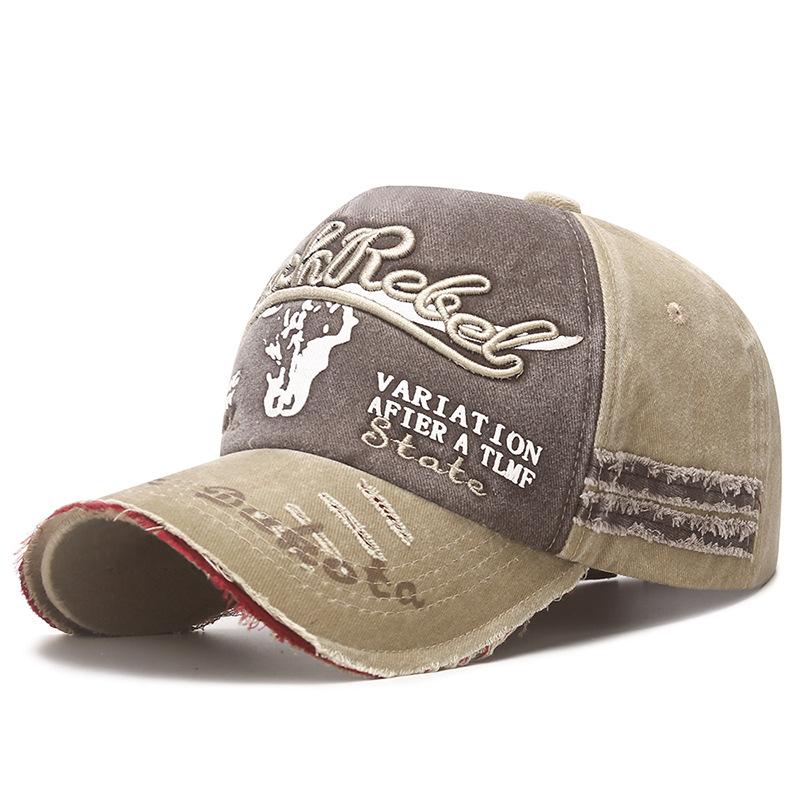 Spring and Autumn Seasons Coated Washed Baseball Cap Five Pieces Adjusting Flash Damaged Old Sun Cap Spot Foreign Trade Cap