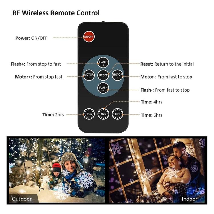 Christmas Projector Lights Outdoor Indoor Christmas Decorations Snowflake LED