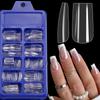 120Pcs/setmilky White Generous Nail Art Nail Art Piece, Almond Nail Piece, Advanced Medium Ladder Nail Removable Nail Piece