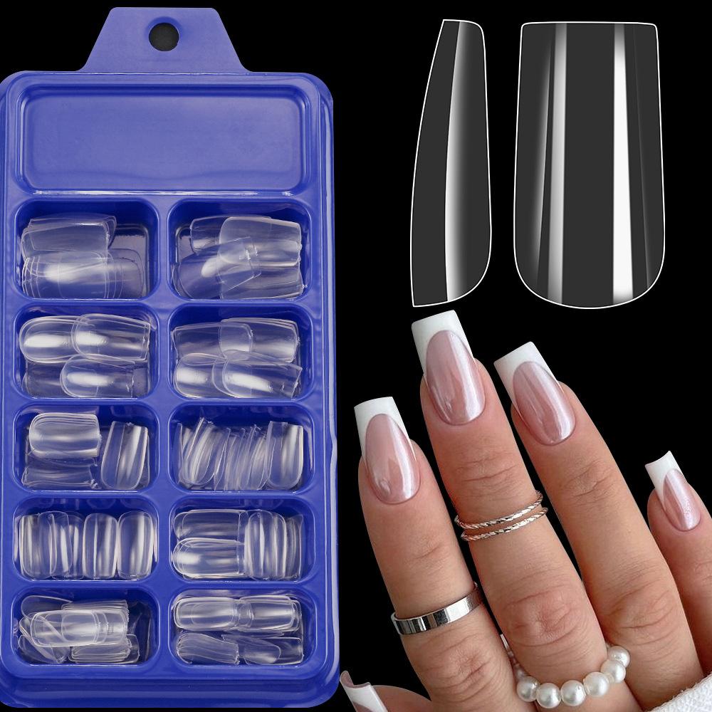 120Pcs/setmilky White Generous Nail Art Nail Art Piece, Almond Nail Piece, Advanced Medium Ladder Nail Removable Nail Piece
