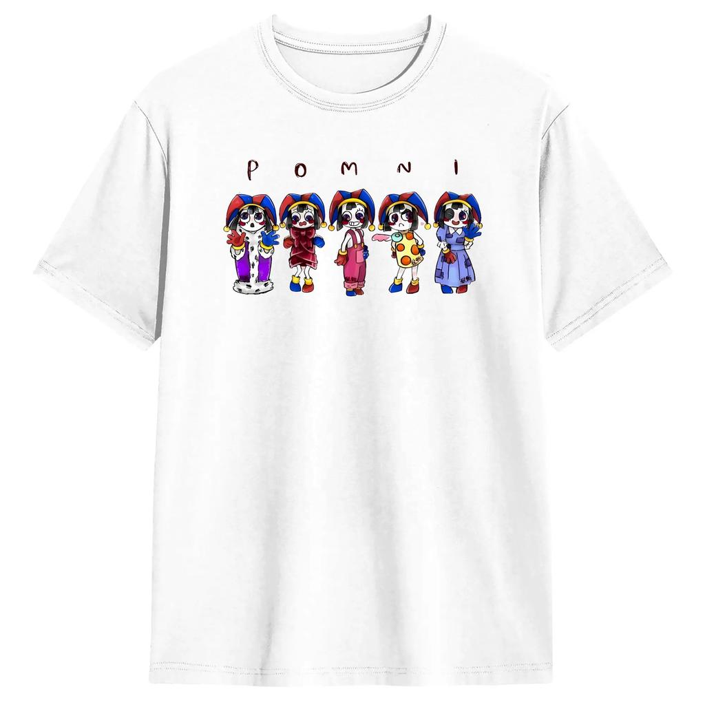 Cartoon Digatal Circus Unisex T Shirts Humor Tee Shirt Short Sleeve Round Neck TShirts Cotton Gift Idea Clothes