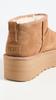 [UGG] Classic Ultra Mini Platform Sheepskin Boots for Women, Thick Sole, Chestnut, Size 25.0 cm