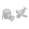 Silicone Waterproof DustProof Spiral Earplug for Children and Adults Swimming Accessory(Greyish White )