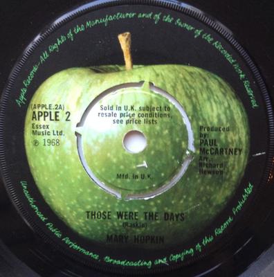 7-Zoll-Schallplatte MARY HOPKIN - Those Were The Days APPLE2 Apple Records 1968 UK Pop Gebraucht