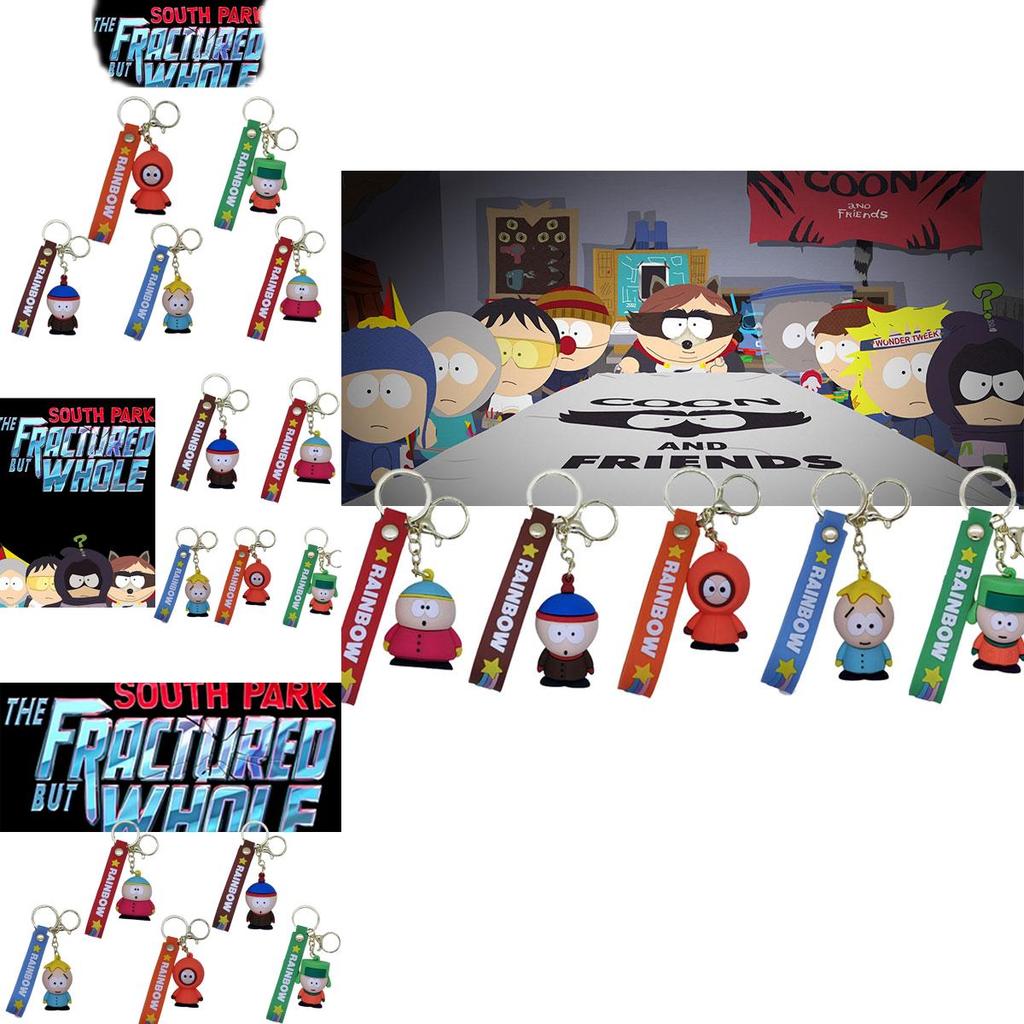 South Park Cartoon Schlüsselanhänger Pvc Anhänger Tasche Autoschlüsselanhänger Kreatives Niedliches Charakter Accessoire