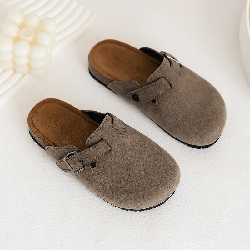 

Kids Slippers Outdoors Ins Trend Boys Girls Fashion Shoes Retro British Style 2025 Summer New Children Sandals Slip-on Soft Sole 26 малиновий