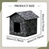 Outdoor Cat House Shelter Oxford Cloth Weatherproof Kitty Pet for Winter Backyard