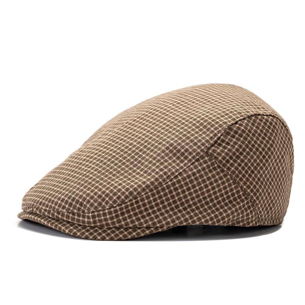

British Vintage Plaid Beret Women s Lightweight Men s Forward Cap Outdoor Sunshade Cap
