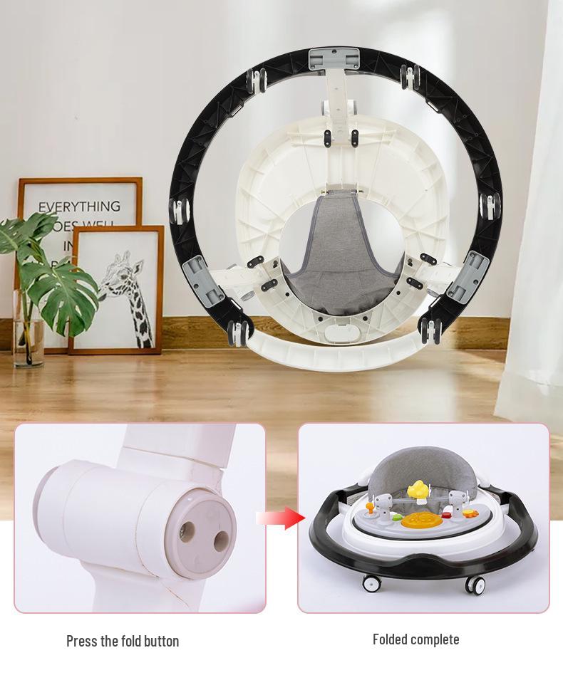 Multi-Function Baby Walker: Anti-Fall, Anti-Rollover, U-Shaped, Suitable for Boys & Girls.