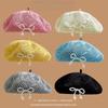 Summer Painter Hat Knitted Lady Pumpkin Hats Korean Hollow Beret Hat