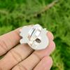925 Sterling Silver Natural Golden Rutile Flower Sister Solitaire Ring Jewelry