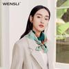 WENSLI Lively Garden 100% Mulberry Silk Small Square Scarf
