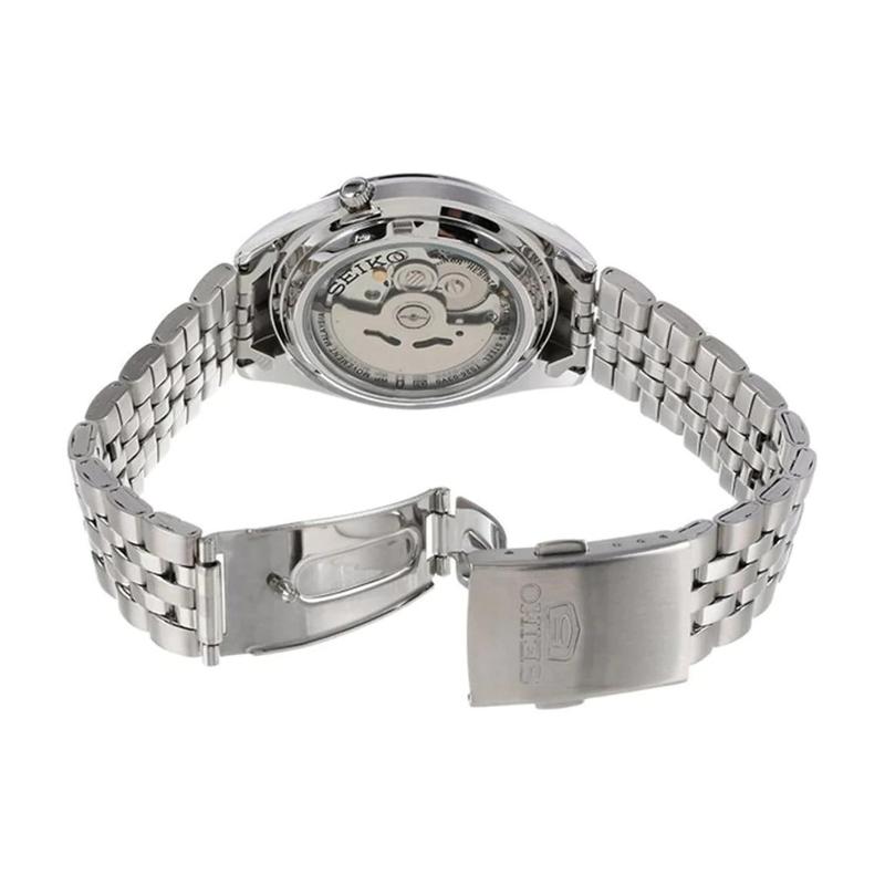 Seiko 5 Series Waterproof Date Display Automatic Steel Strap Men's Watch Silver Dial SNK385K1