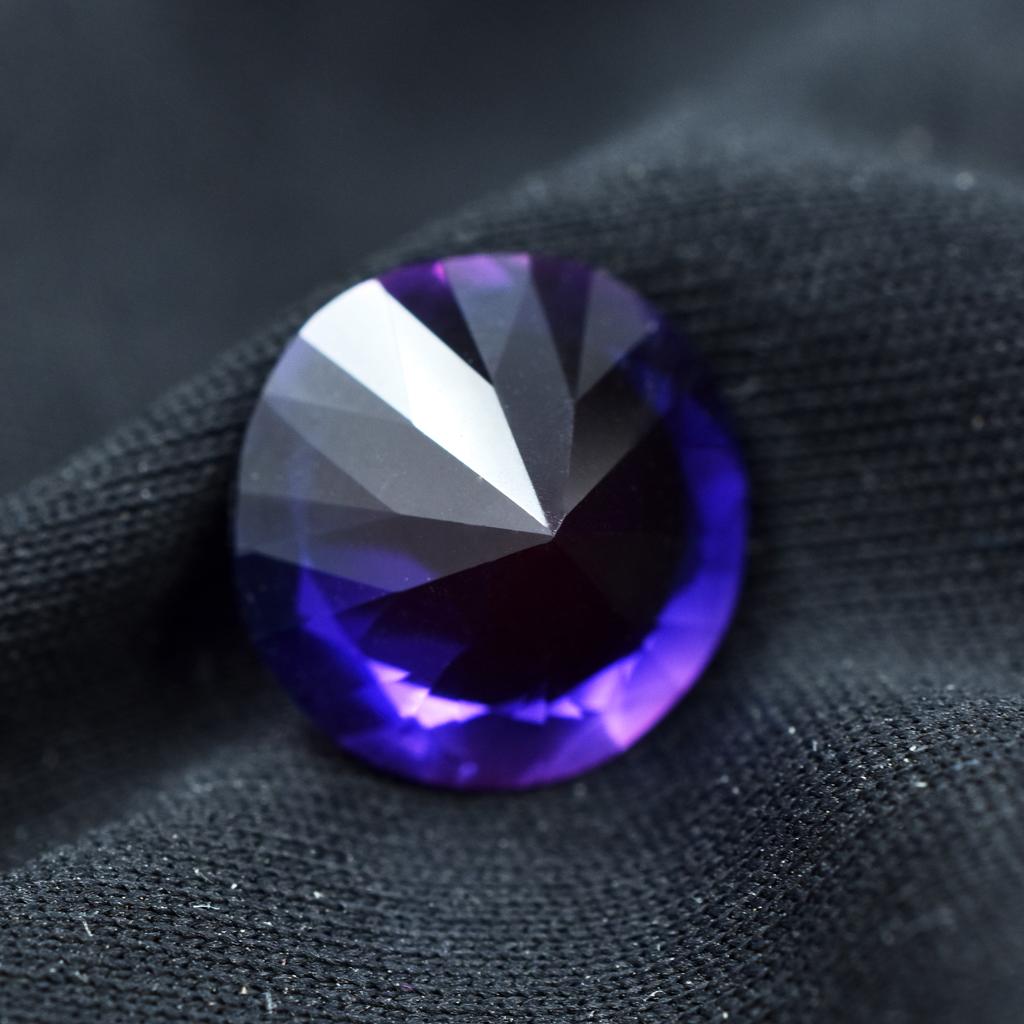 Natural Purple Tanzanite Loose Gemstone Round Cut 9.55 ct for Jewelry Making and Gem Collections
