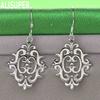 Exquisite 925 Sterling Silver Classical Pattern Diamond Earrings - Stylish Evening Jewelry